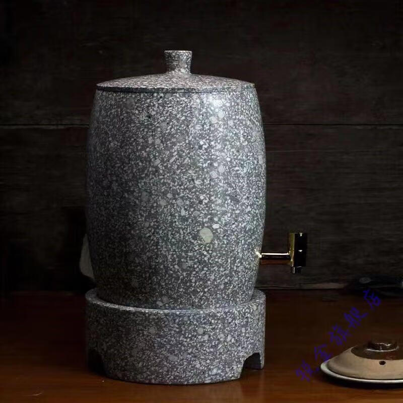 中华麦饭石水缸 天然麦饭石水缸生泉器8升12升18升22升水桶 18升造型