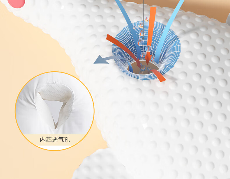 taoqibaby婴儿排气枕宝宝防窒息安抚枕头大白鹅趴睡飞机抱枕儿童睡觉