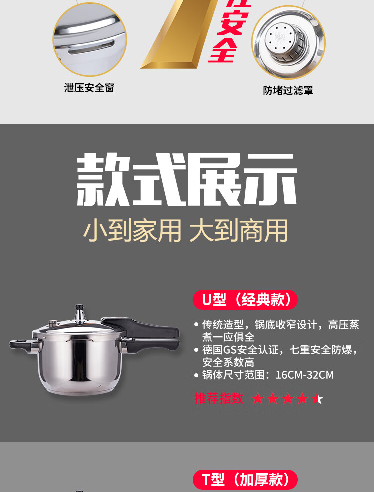 新款順發高壓鍋順發304不鏽鋼高壓鍋家商用壓力鍋迷你小燃氣電磁爐