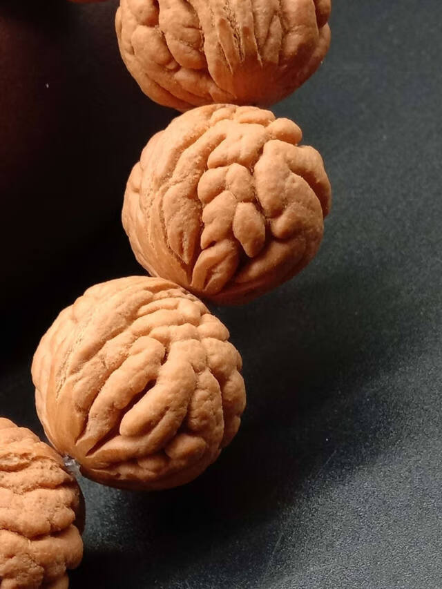 秦岭野生龙纹桃核手串精品霸王龙文玩佛珠桃核小核桃疙瘩龙刺龙男