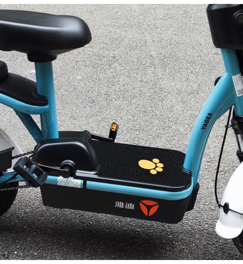 适用于雅迪乐骑plus脚垫电动车2383tdt1266z电瓶踏板垫1274z防水小