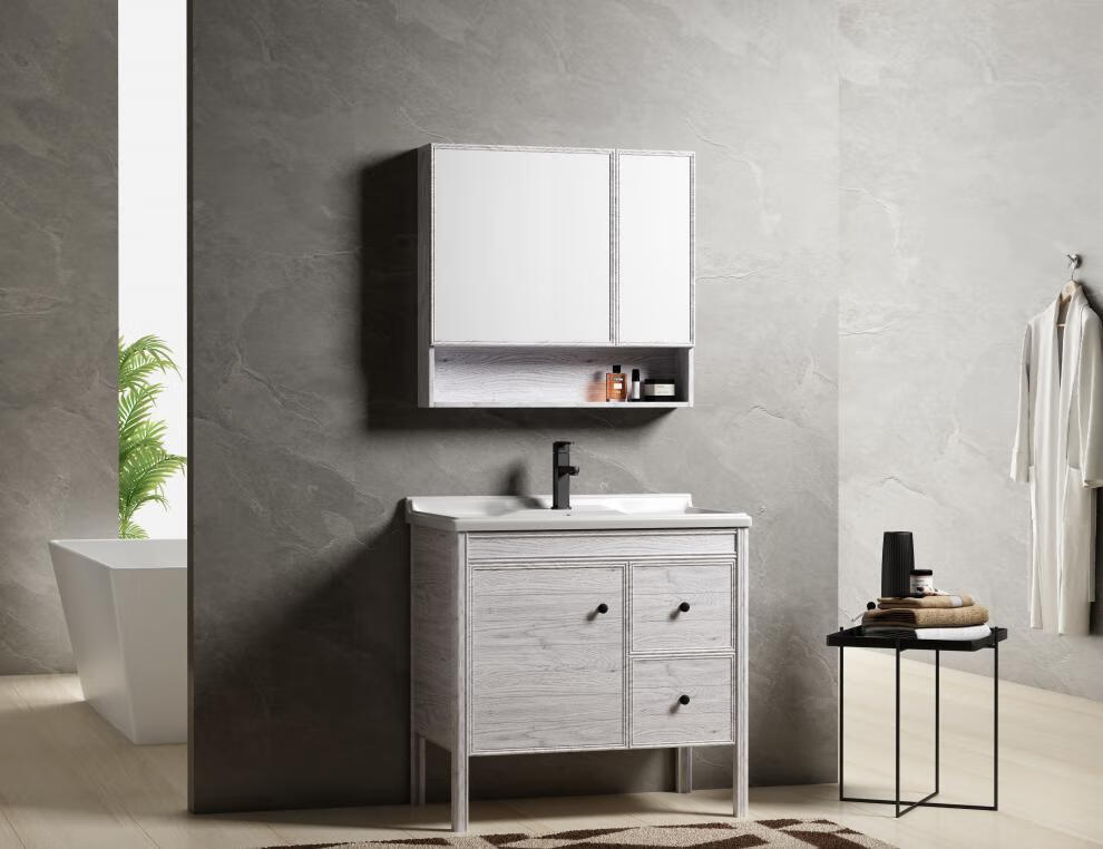 九牧王浴室柜洗手盆柜组合小户卫生间洗漱台挂墙式北欧岩板洗脸盆