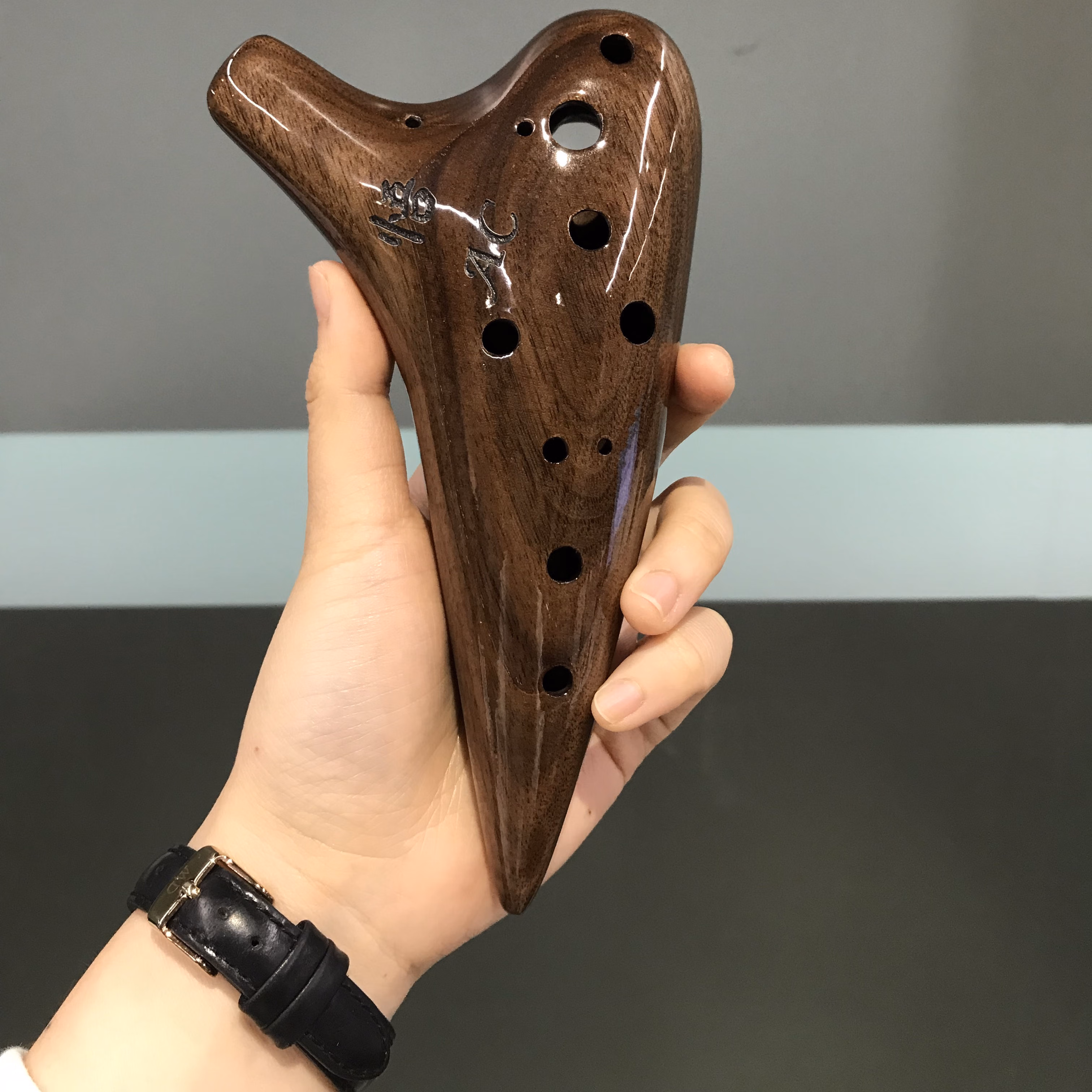 悟笛12孔ac/sc调中音实木陶笛专业褐檀木/枫木/相思木初学者 定制 ac1