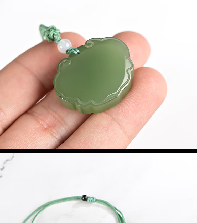 金玉兰香和田玉青白玉平安锁吊坠男女款天然玉石玉佩宝宝护身符玉坠