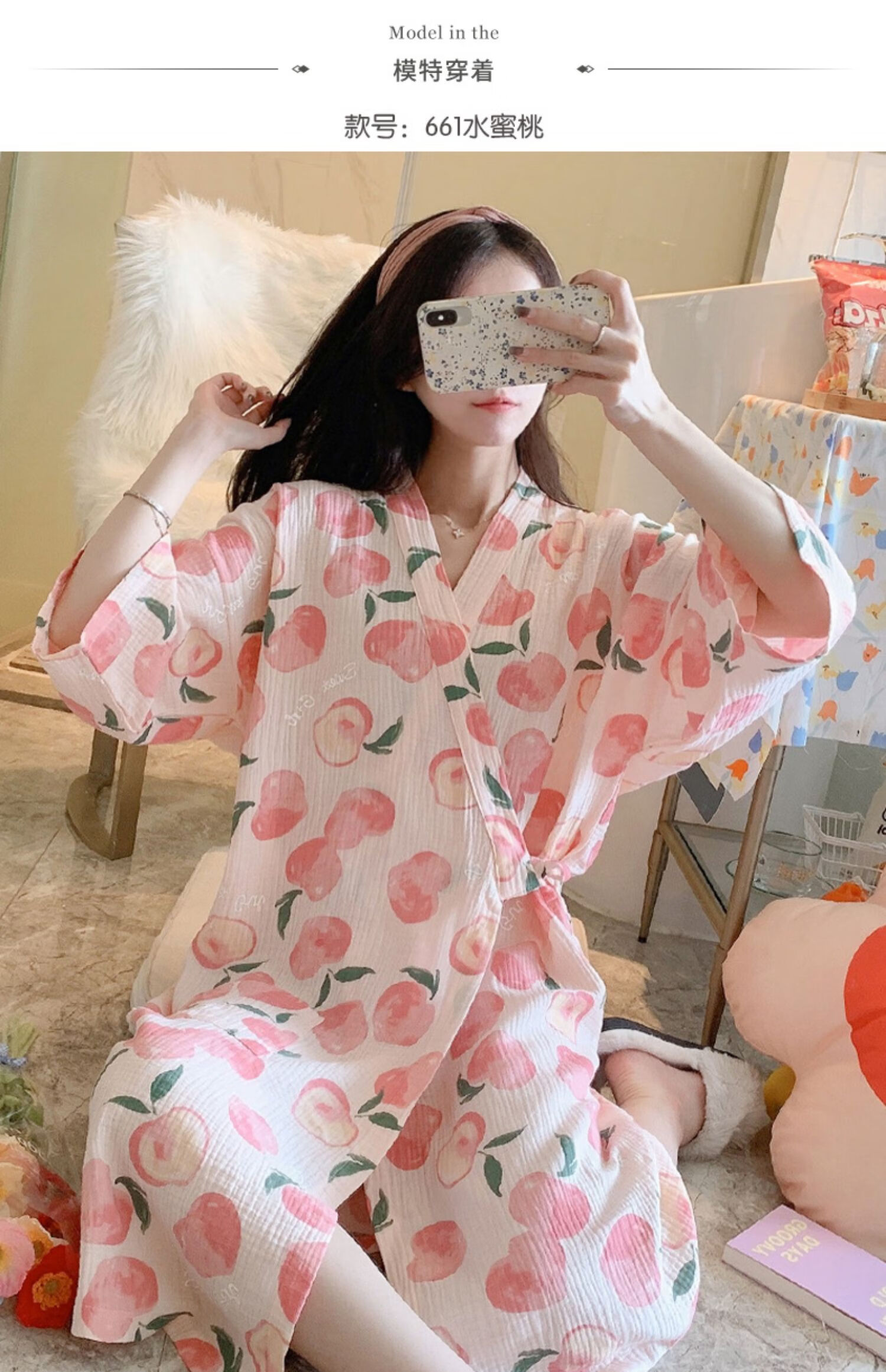 恒源祥新品日系汗蒸服睡裙女夏季纯棉纱布和服睡袍春夏薄款日式浴袍