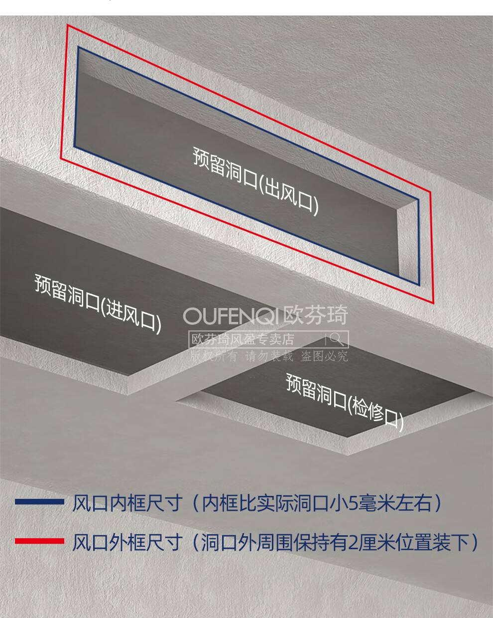 abs铝合金中央空调出风口百叶窗格栅方形新风排风通风回风进风口检修