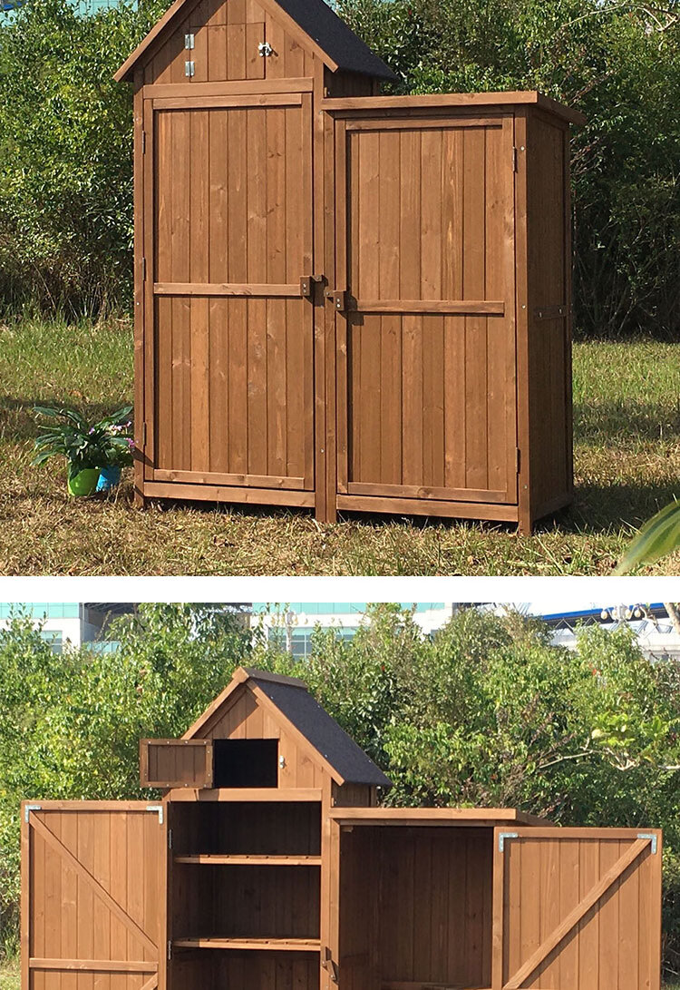 户外工具房户外收纳柜室外收纳柜防水防晒防腐储物柜阳台花园庭院杂物