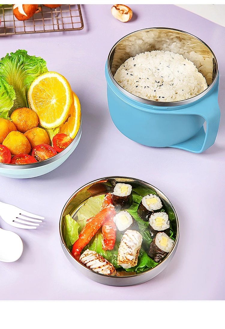 大学生饭盒男 中学生饭盒男生专用不锈钢碗大容量饭盆套装超大带盖子