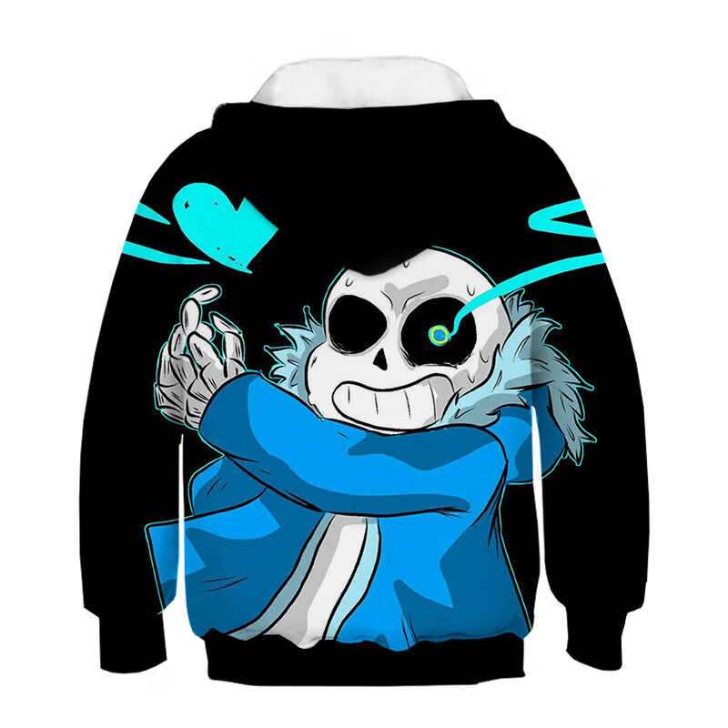 sans衣服 新品传说天下undertale sans连帽衫儿童卡通3d印花卫衣连帽