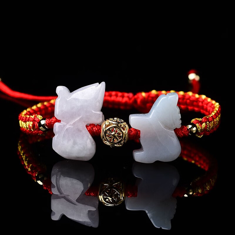 开光吉牛护鼠妙尚红手绳2021属鼠翡翠手链化太岁结瑞保岁吉祥物