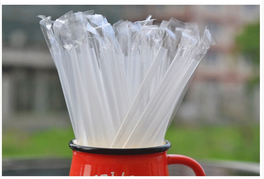 菲隆100支透明一次性大吸管粗喝粥饮料珍珠奶茶大号独立单支包装奶茶
