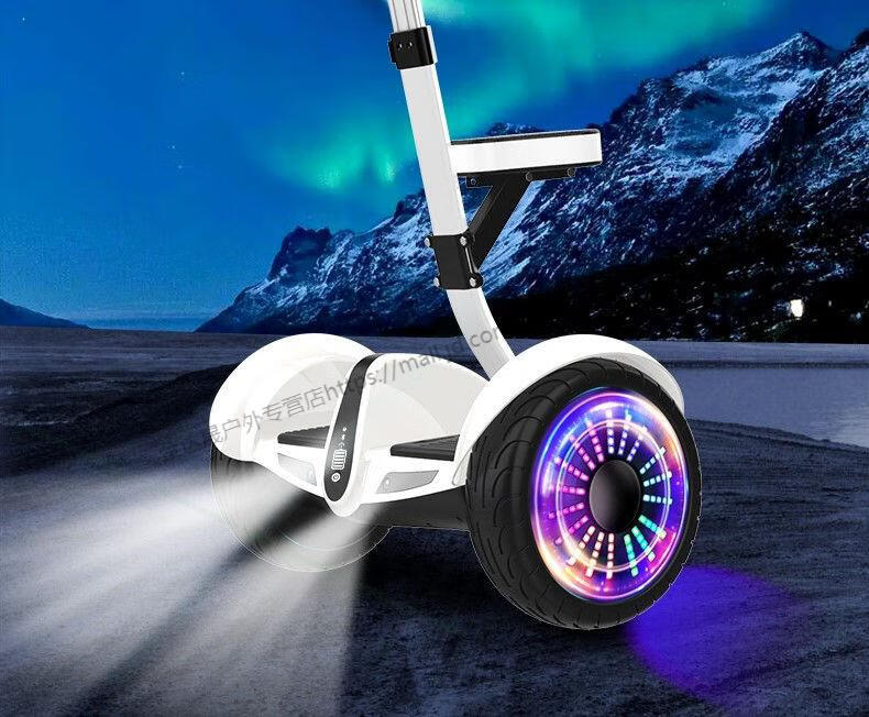 车增强版高配电动体感平衡车成年带扶杆 sc星空蓝色越野25公里伸缩杆