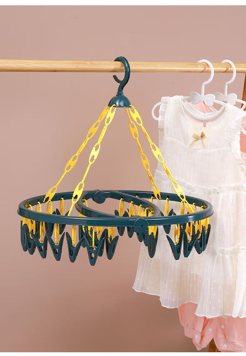 多夹子衣架家用晾袜子神器学生儿童夹挂衣服架子衣挂宿舍用晒袜架专利