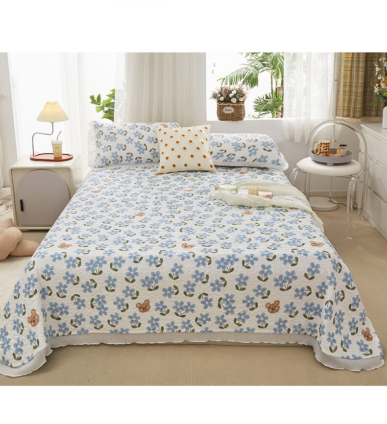 优卡棉四季床盖水洗棉床盖2021年新款榻榻米炕单夹棉床单单件四季通用