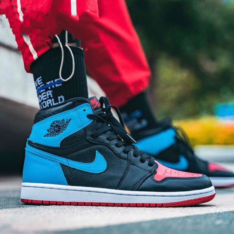 男女鞋aj1 high 电竞灰蓝白紫脚趾aj1篮球鞋 dd1453-001 皇家蓝 小