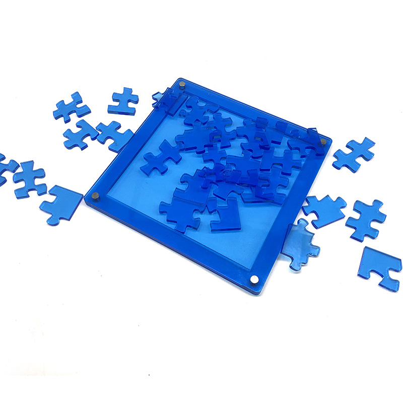 29块十级益智玩具超高难度异型拼图烧脑减压 jigsaw29块橙色 透明框