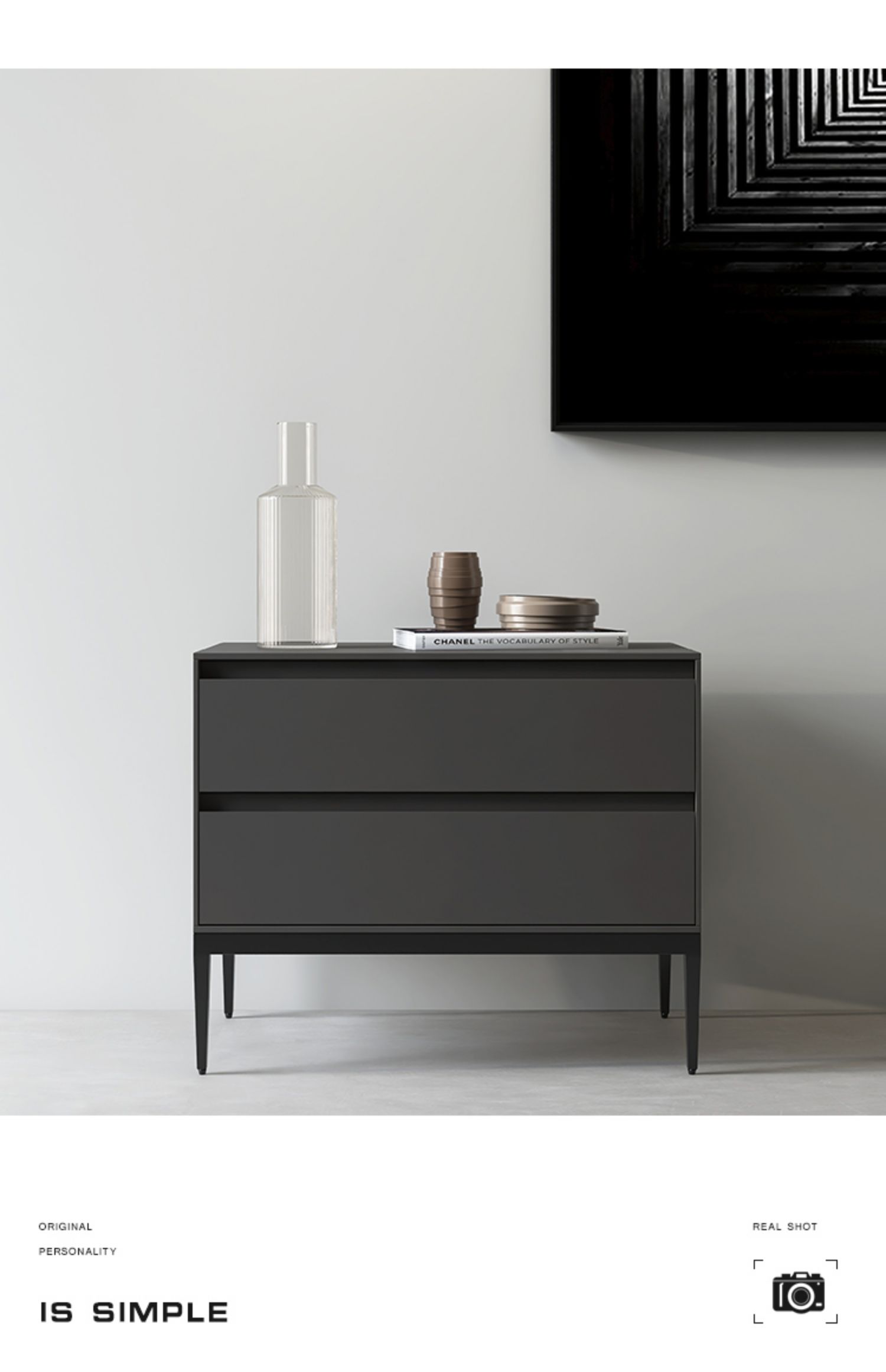 晚仪极简床头柜简约现代轻奢意式高端设计师卧室高级感网红储物边柜