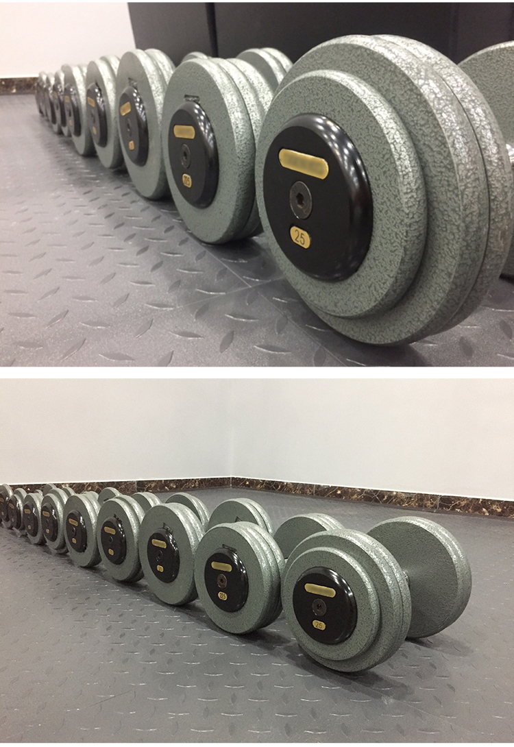 平头烤漆哑铃50kg一对大重量铸铁25 30 40 60 80 100公斤健身专用