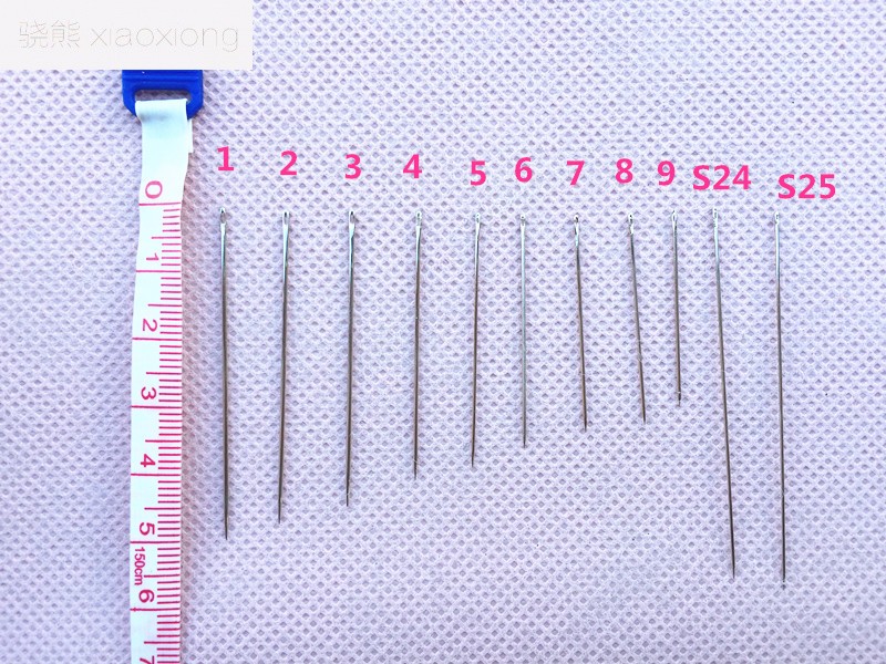 手缝针小眼缝纫针手工针缝衣服针串珠针穿珠针绣花针钢针 c9(大眼)一