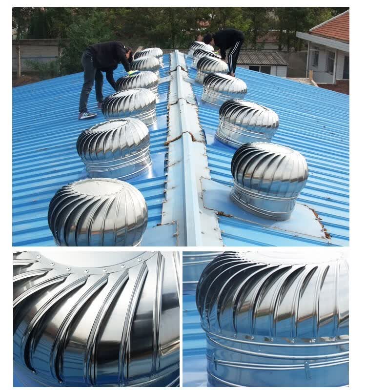 房屋顶风机无动力通风球形300排风防雨出风口透气500房顶换气旋转