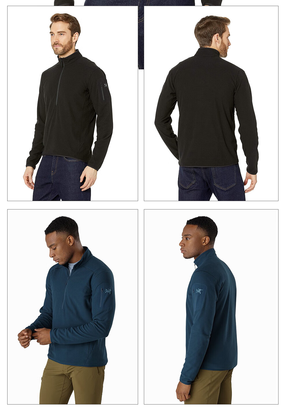 始祖鸟(arcteryx) 男 拉链立领t恤deltalt抓绒衣速干套头衫半轻质