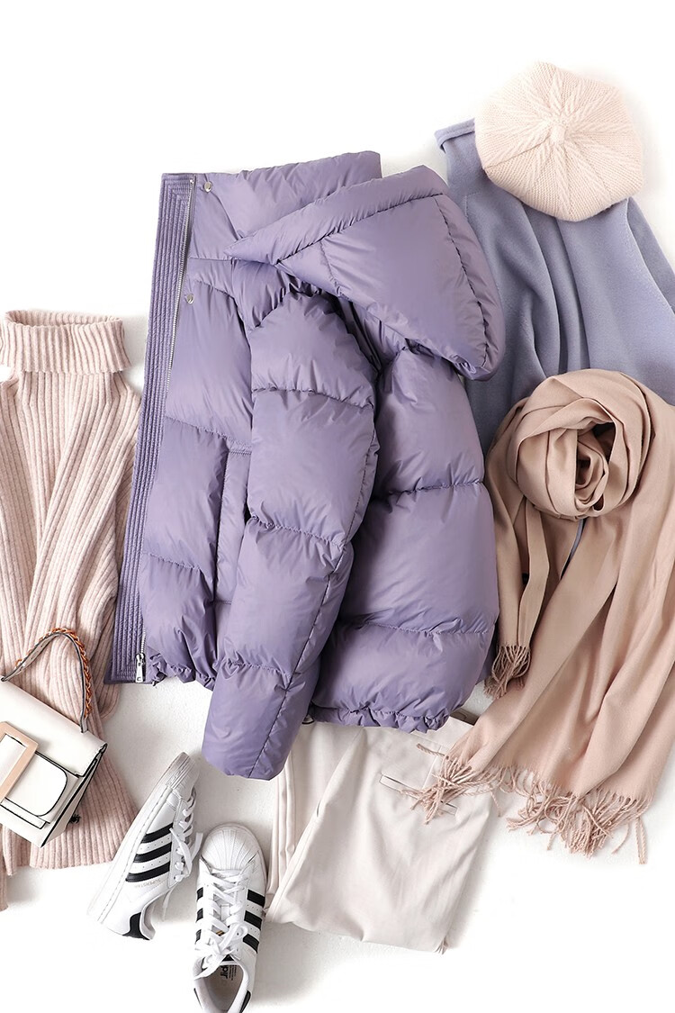 逸珀(yipo)2022年新款高端洋气加厚焦糖色95白鹅绒羽绒服女短款小个子