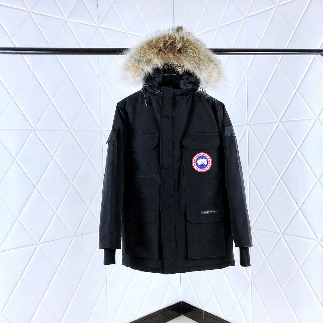 加拿大鹅羽绒服2021新款08远征款加拿大狼毛领羽绒服男女情侣羽绒