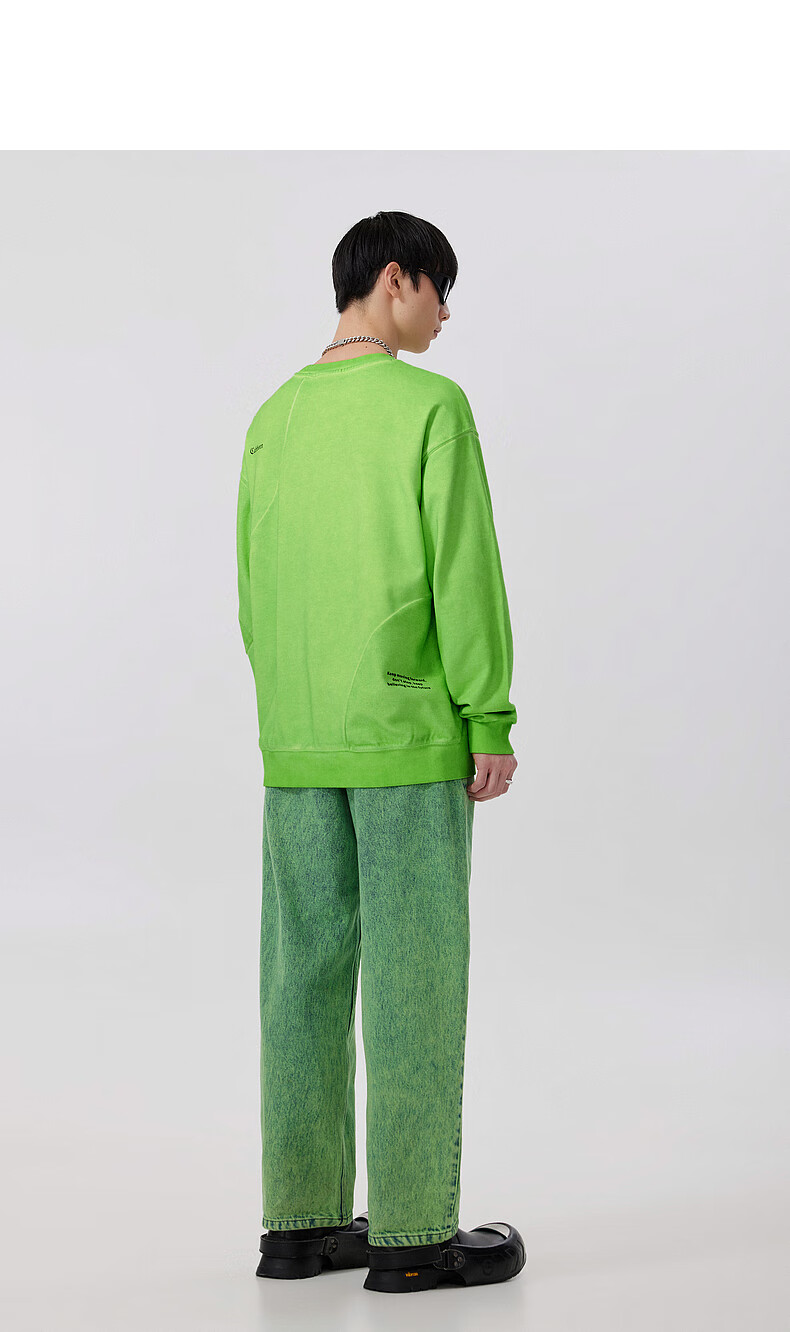 卡宾(cabbeen)商场同款男装字母印花卫衣秋新款宽松情侣装h 浅灰色16