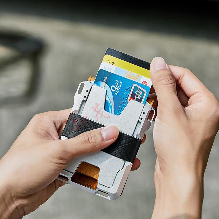 品牌同款创意金属钱包男真皮大容量卡包证件包防盗刷银行卡包防消磁卡