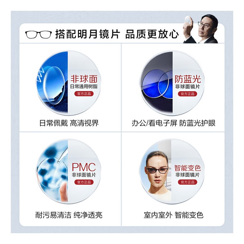 明月眼镜旗舰京野眼镜框商务文艺男女全框镜架钛合金方框可配度数近视