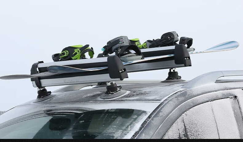 适用于吸盘式 车顶雪板架 吸盘滑雪板架车载滑雪板架行李架 车顶箱 浅