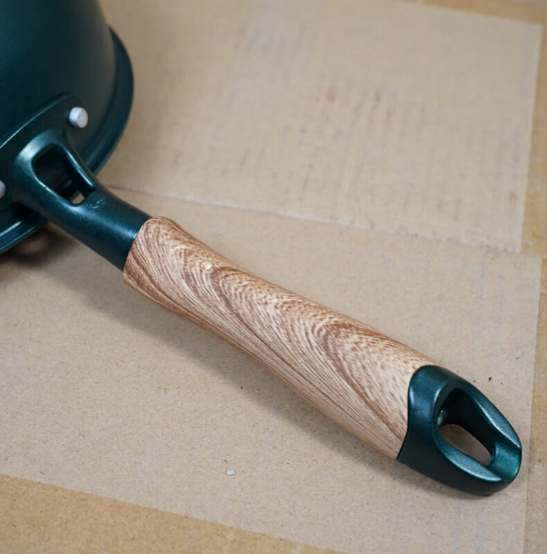 德国进口品质炒锅不粘锅家用小型炒菜锅电磁炉带蒸笼 24cm莫兰迪绿 盖