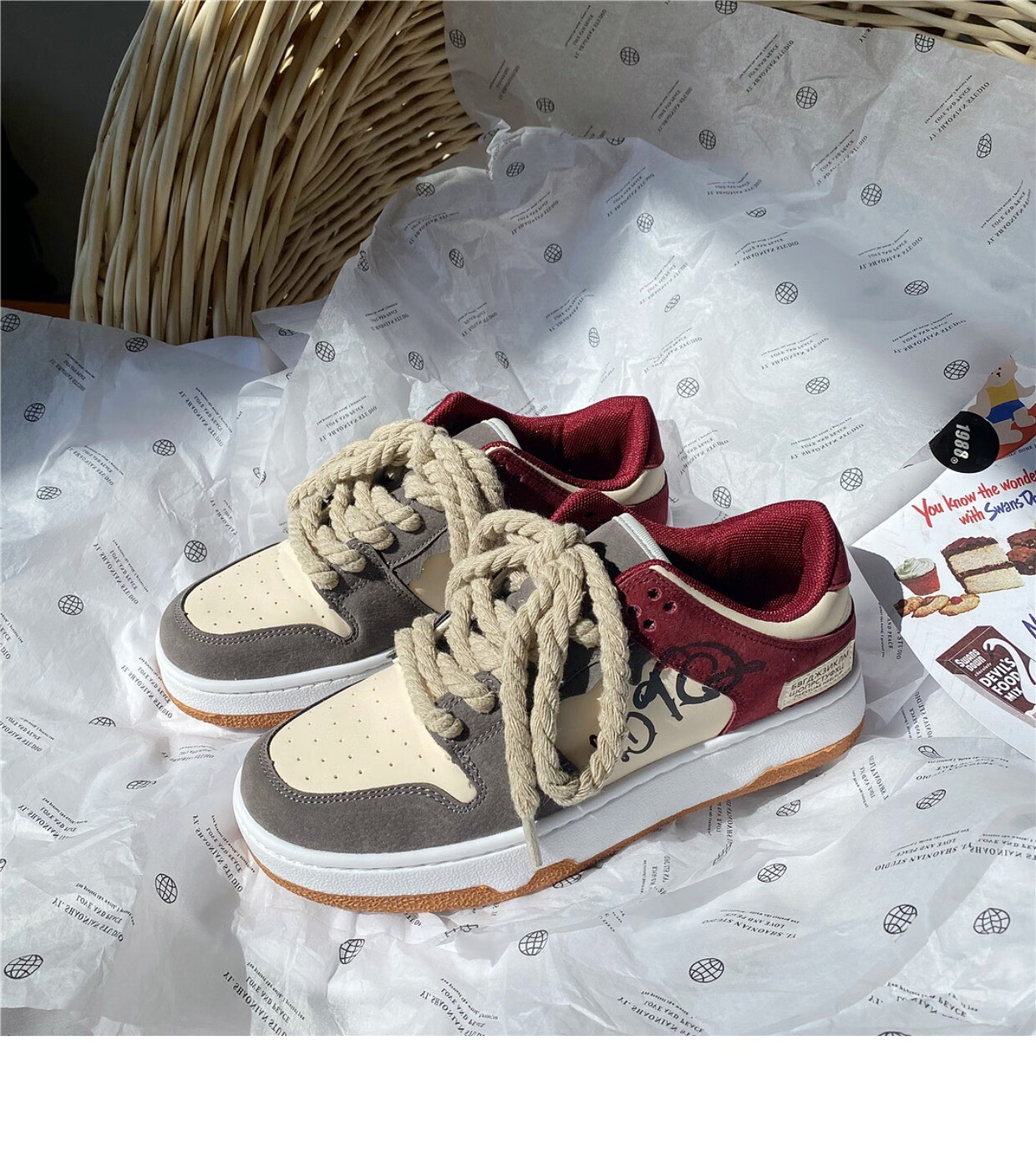 卡帝乐鳄鱼(cartelo)港风脏脏粉小众德训鞋ins超火百搭情侣运动休闲