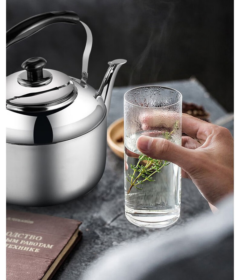 御舵 梓锨电热水壶烧水壶大容量鸣笛开水电炊煮茶壶家用热得快壶 4l配