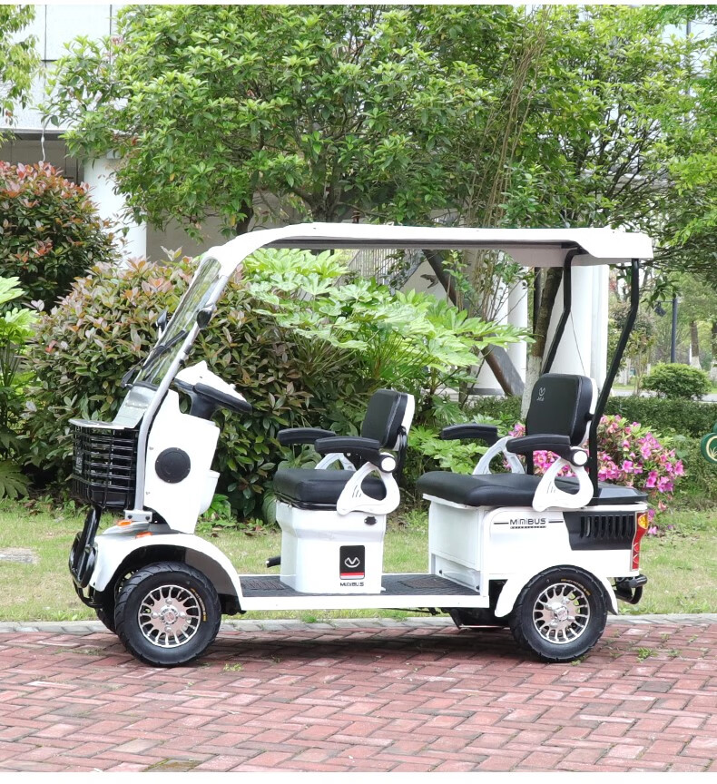 小巴士接孩子四轮电动家用老年助力观光三人座电瓶车轻奢高档 1200w