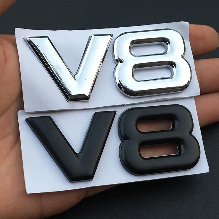 适用新普拉多兰德酷路泽霸道金属3d立体v6车标v8中网标车尾排量贴