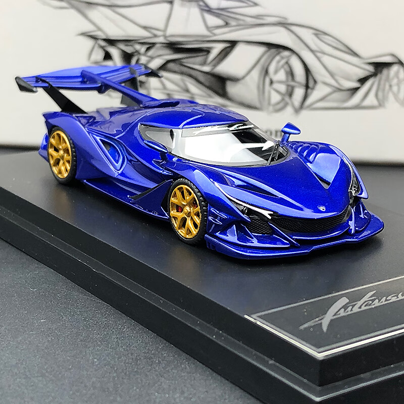 树脂车模沙沙汽车模型 1:64 阿波罗ie 太阳神超跑 树脂仿真收藏摆件