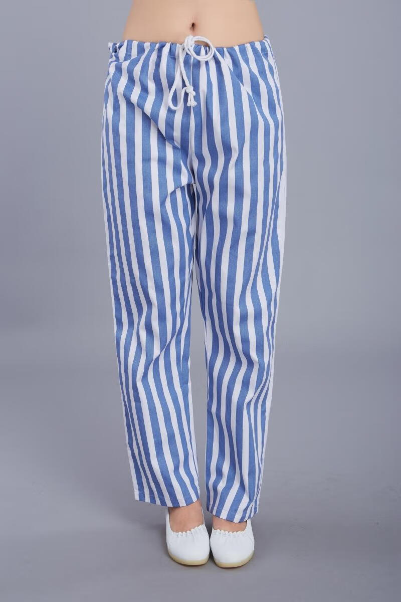 【标致性条纹】精神病衣服病号服棉女病员服病人服套装分体长袖疗养服