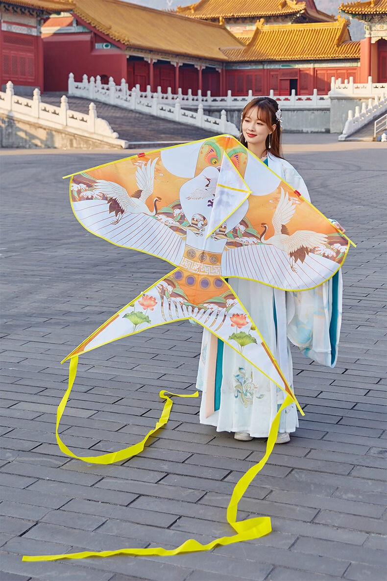 谧轩(mixuan) 国风纸鸢风筝国潮仙鹤风筝大人玩具专用网红沙燕微风