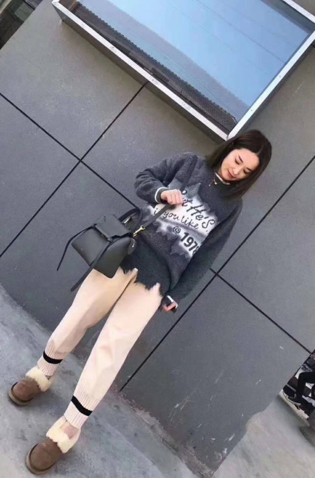 ugg烟管裤女打底裤秋冬打底外穿显瘦百搭网红ins九分奶奶裤 灰色 均码