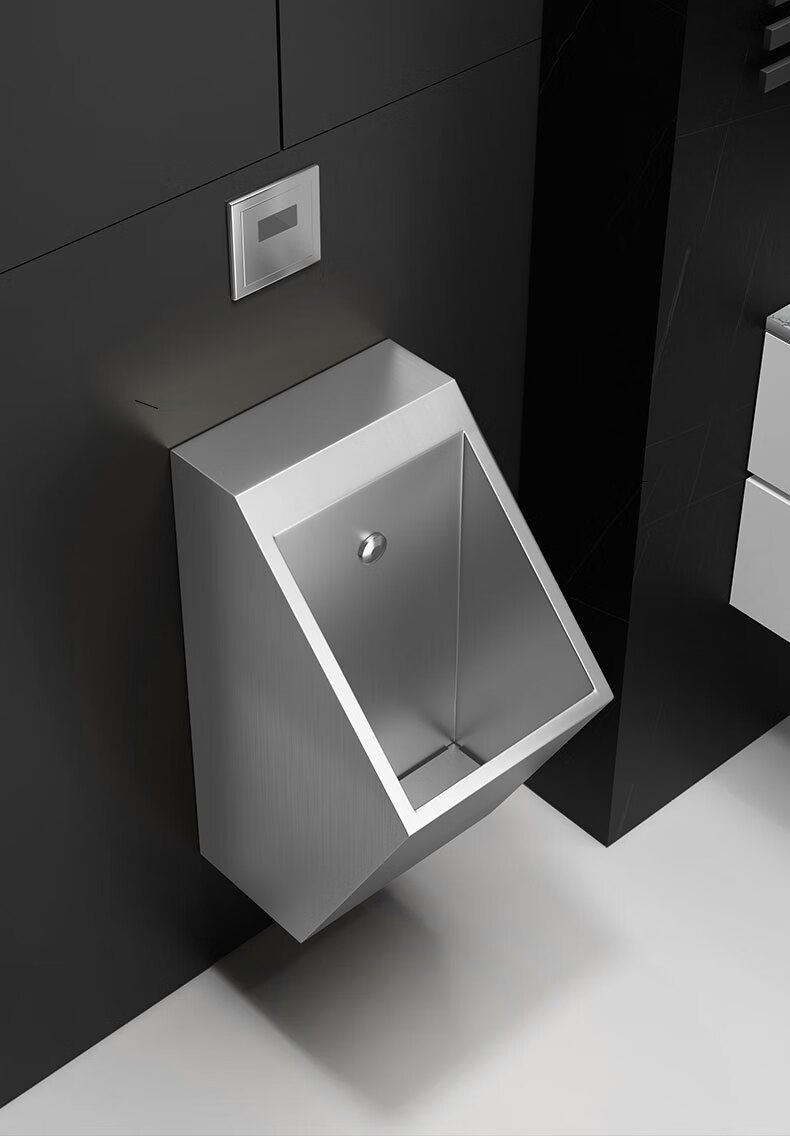 雾隐门 【小便斗】不锈钢小便池挂墙式感应小便器酒吧小便斗男士站