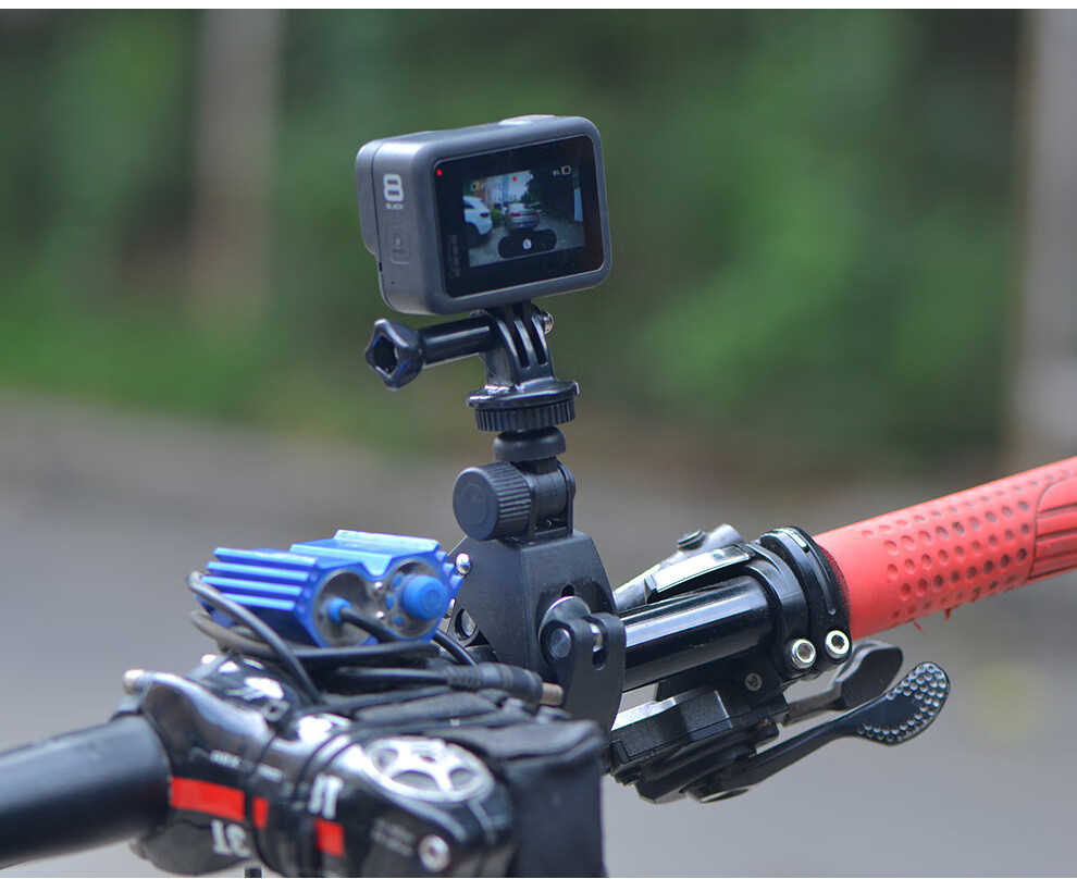 劲码自行车夹单车夹摩托车适配gopro Hero5 6 7小蚁4k运动相机支架gopro8配件 图片价格品牌报价 京东