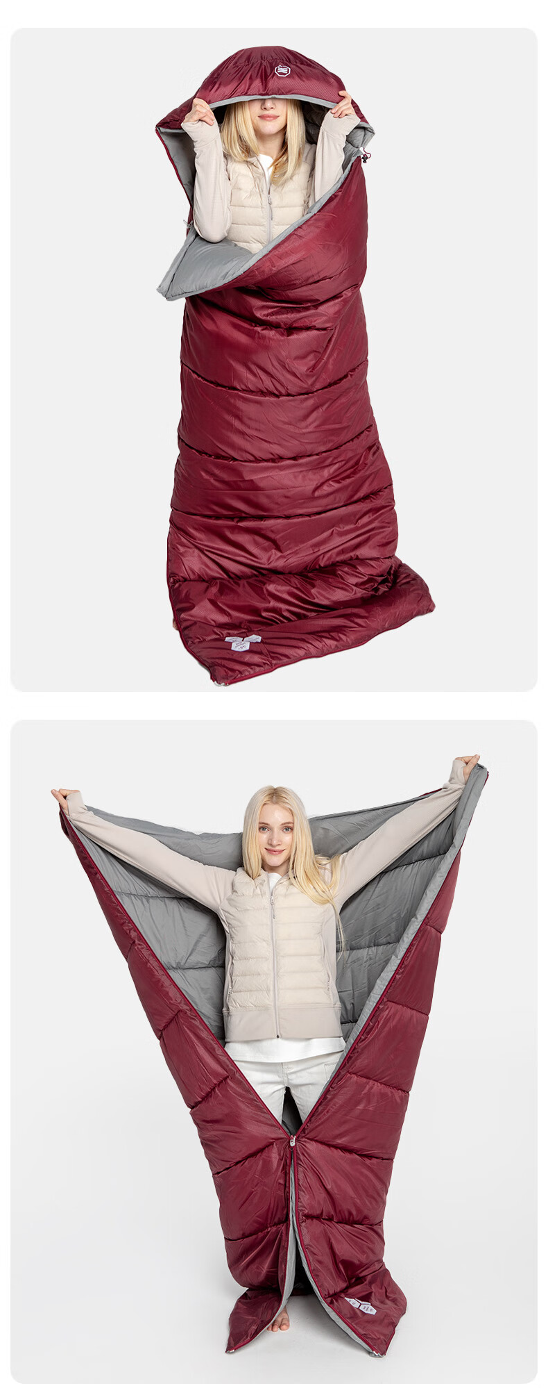 午休出差隔脏露营户外棉睡袋信封式睡袋单人可拼接双人睡袋保暖便携