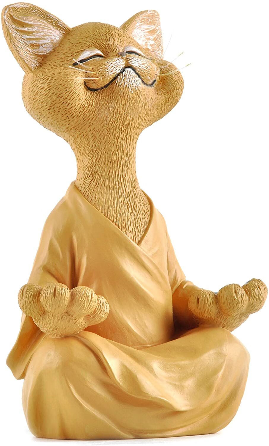 打坐咪摆件脂装饰品可爱好心情咪家居装修装饰设计佛系礼品小号打坐佛