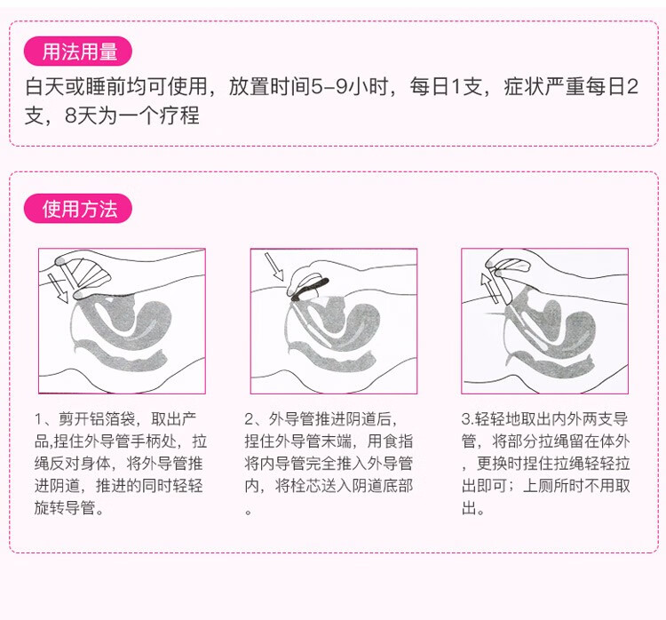 唯阴康止血吸附栓用法图片