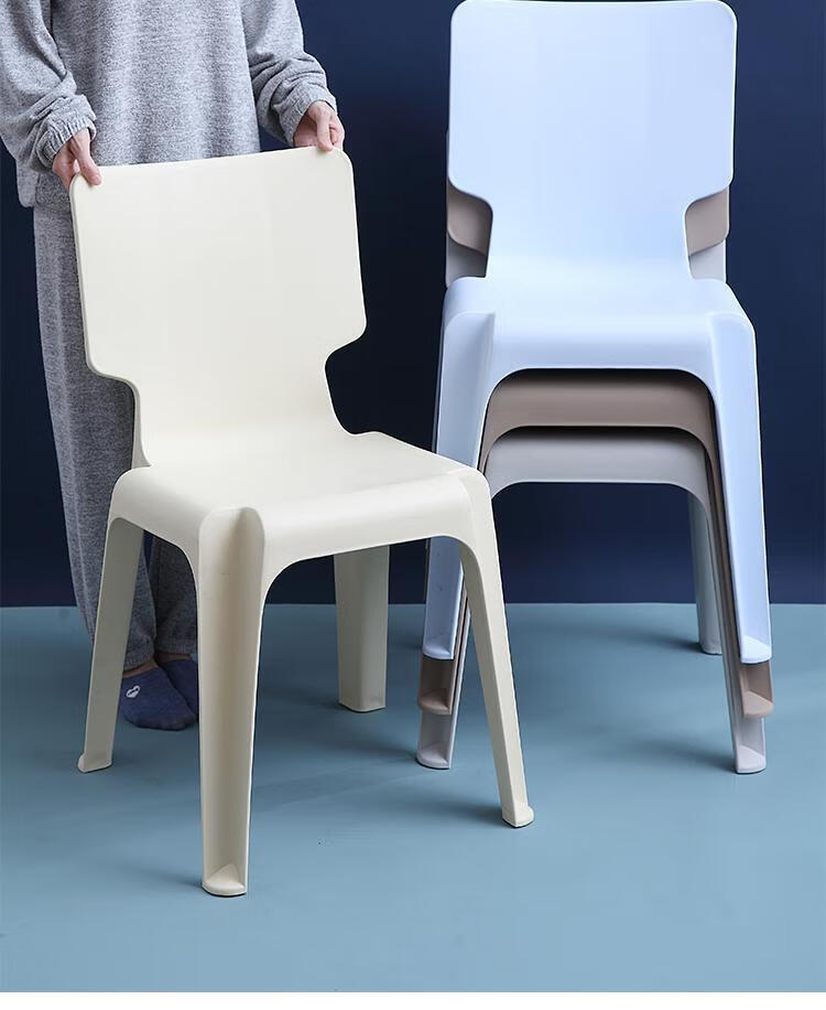 迪士熊dishixiong欧式塑料椅子靠背办公麻将椅成人夜市时尚加厚创意