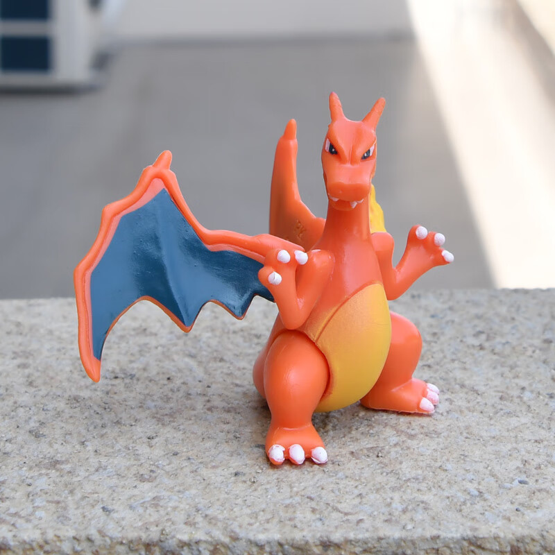 小火龙火恐龙黑色公仔摆件玩具盲盒宝可梦精灵 喷火龙(6cm脚翅膀可动)