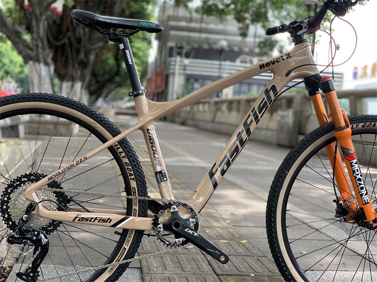 5寸fastfish碳纤维12速爬坡版山地车气叉油刹轻量自行车 蓝图12速140