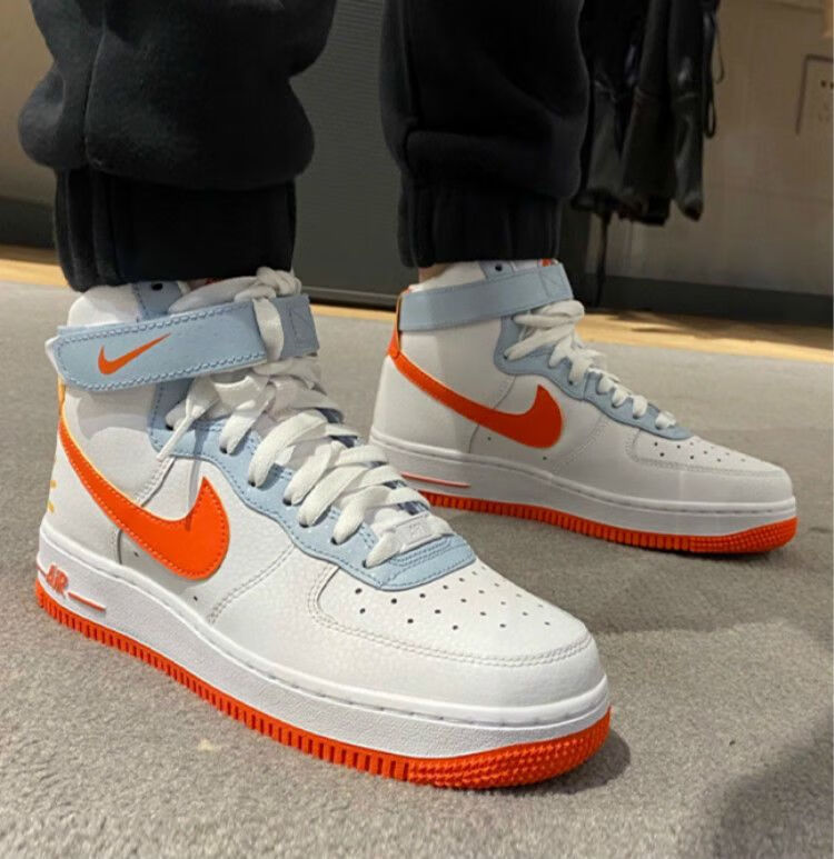 【官方旗舰】af1 high独角兽米白粉高帮男女鞋空军一号白灰色mid运动