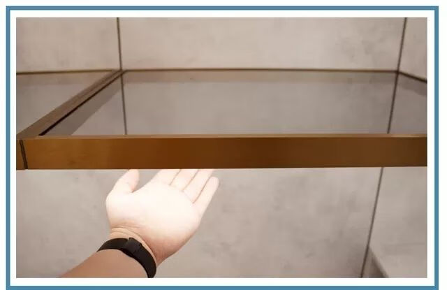 铝框玻璃层板灯置物架橱柜装饰书柜展示柜酒柜隔板灯 36厚黑拉丝